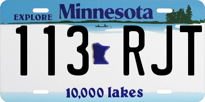 MN license plate 113RJT