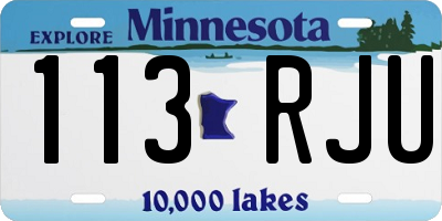 MN license plate 113RJU