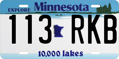 MN license plate 113RKB