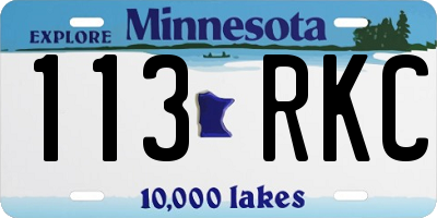 MN license plate 113RKC