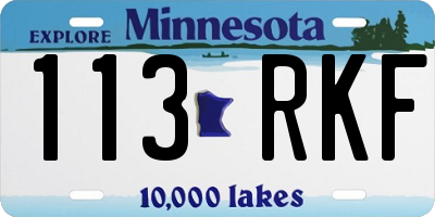 MN license plate 113RKF