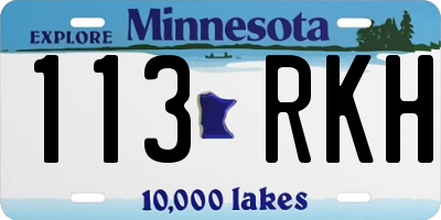 MN license plate 113RKH