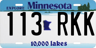 MN license plate 113RKK