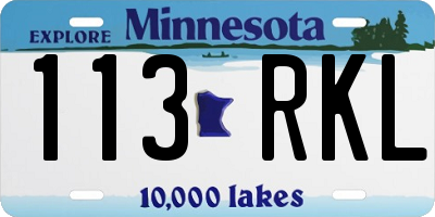 MN license plate 113RKL