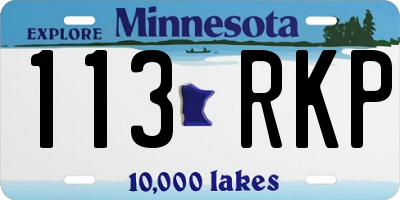 MN license plate 113RKP