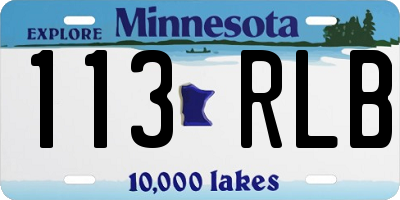 MN license plate 113RLB