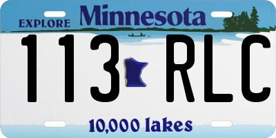 MN license plate 113RLC
