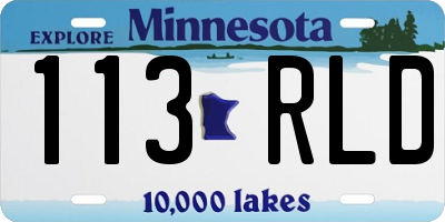 MN license plate 113RLD