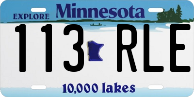 MN license plate 113RLE