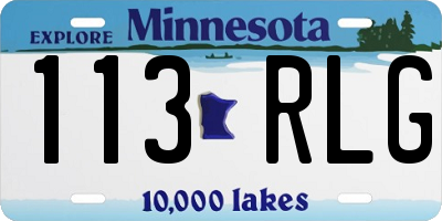 MN license plate 113RLG