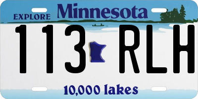 MN license plate 113RLH