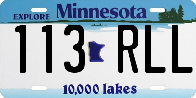 MN license plate 113RLL