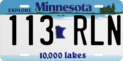 MN license plate 113RLN