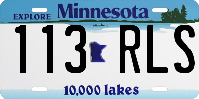 MN license plate 113RLS
