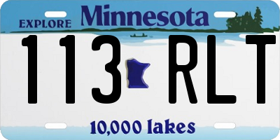 MN license plate 113RLT