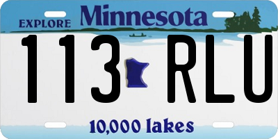 MN license plate 113RLU