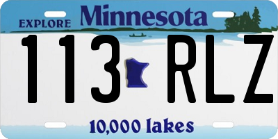 MN license plate 113RLZ