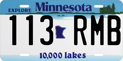 MN license plate 113RMB