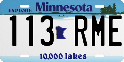 MN license plate 113RME