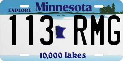 MN license plate 113RMG