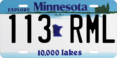 MN license plate 113RML