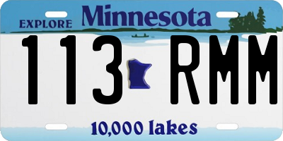 MN license plate 113RMM