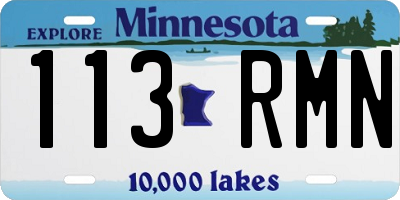 MN license plate 113RMN