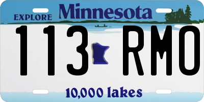 MN license plate 113RMO
