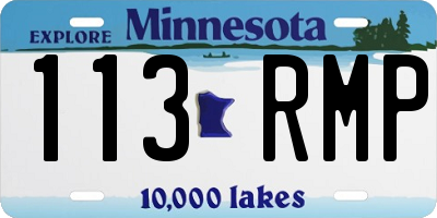 MN license plate 113RMP