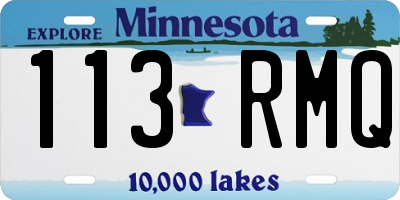 MN license plate 113RMQ