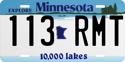 MN license plate 113RMT