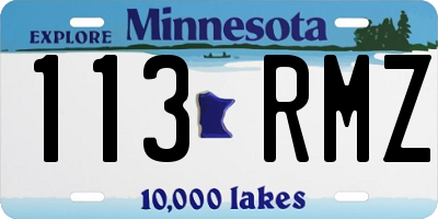 MN license plate 113RMZ