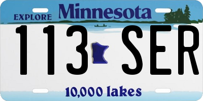 MN license plate 113SER