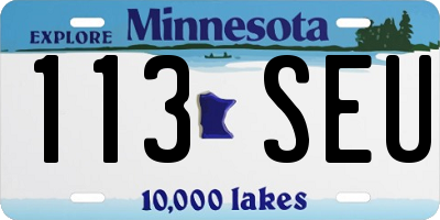MN license plate 113SEU