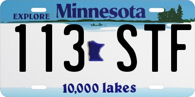 MN license plate 113STF
