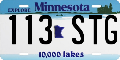 MN license plate 113STG