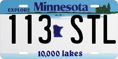 MN license plate 113STL