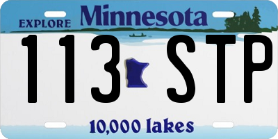 MN license plate 113STP