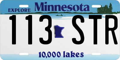 MN license plate 113STR