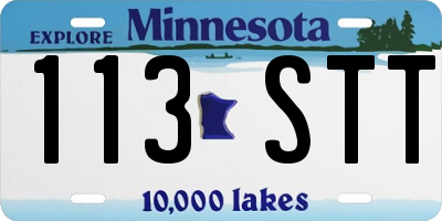 MN license plate 113STT