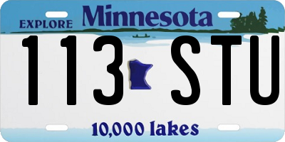 MN license plate 113STU
