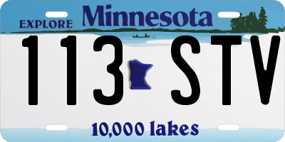 MN license plate 113STV