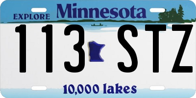 MN license plate 113STZ