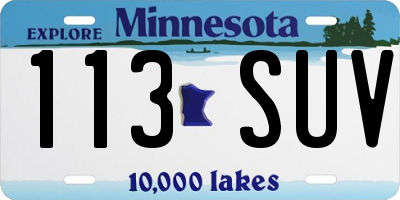 MN license plate 113SUV