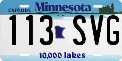 MN license plate 113SVG