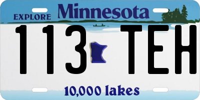 MN license plate 113TEH