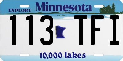 MN license plate 113TFI