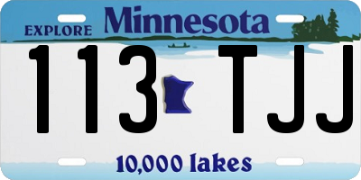 MN license plate 113TJJ