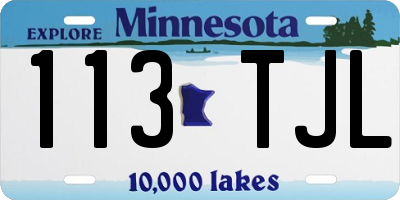 MN license plate 113TJL