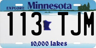 MN license plate 113TJM